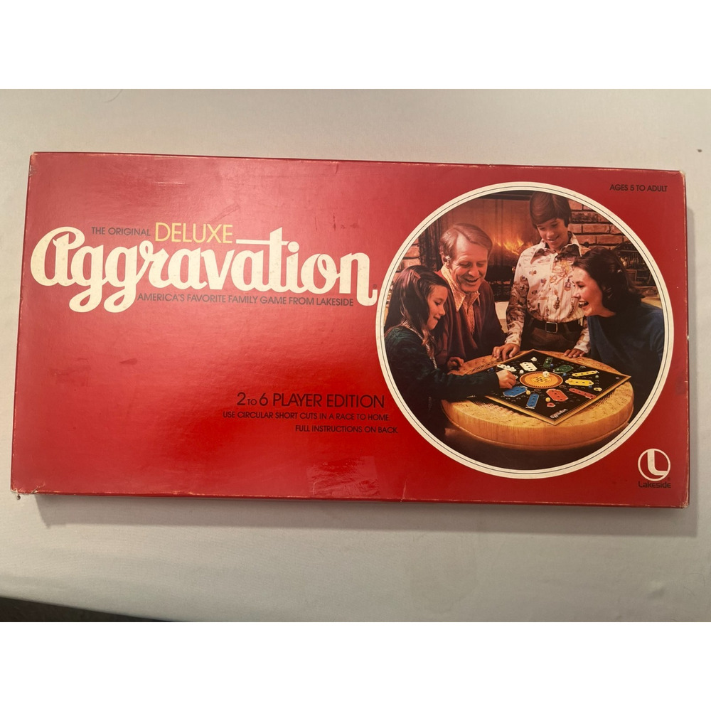 Vintage Original Deluxe Aggravation Game 1977 Lakeside Missing ONE marble & die